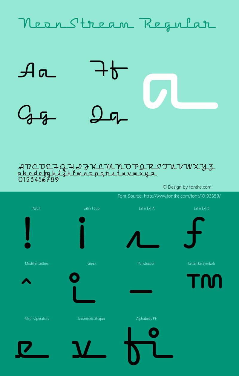 NeonStream Regular 001.000图片样张