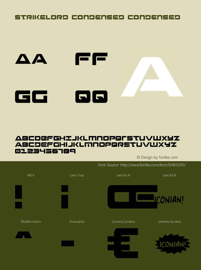 Strikelord Condensed Condensed 001.000图片样张