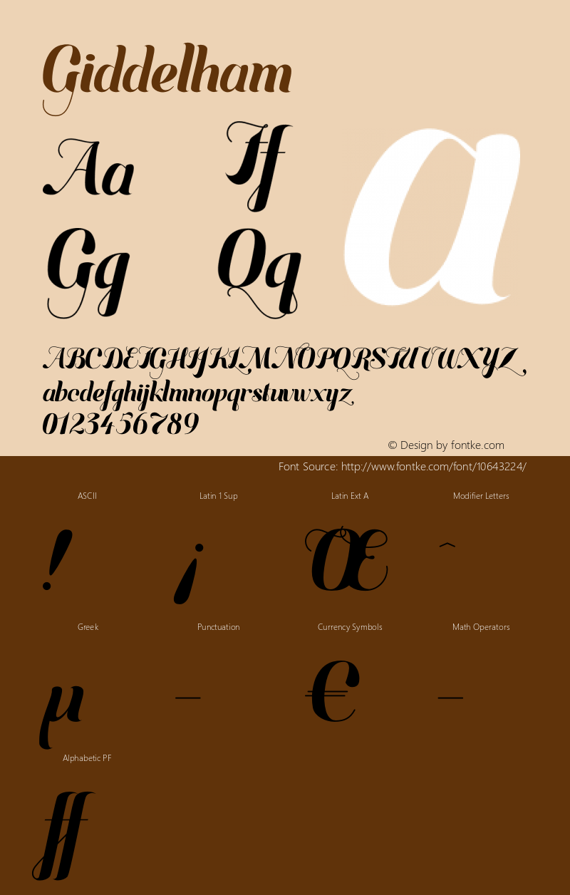 Giddelham ☞ Version 1.001;com.myfonts.easy.wearecolt.giddelham.regular.wfkit2.version.44d7图片样张