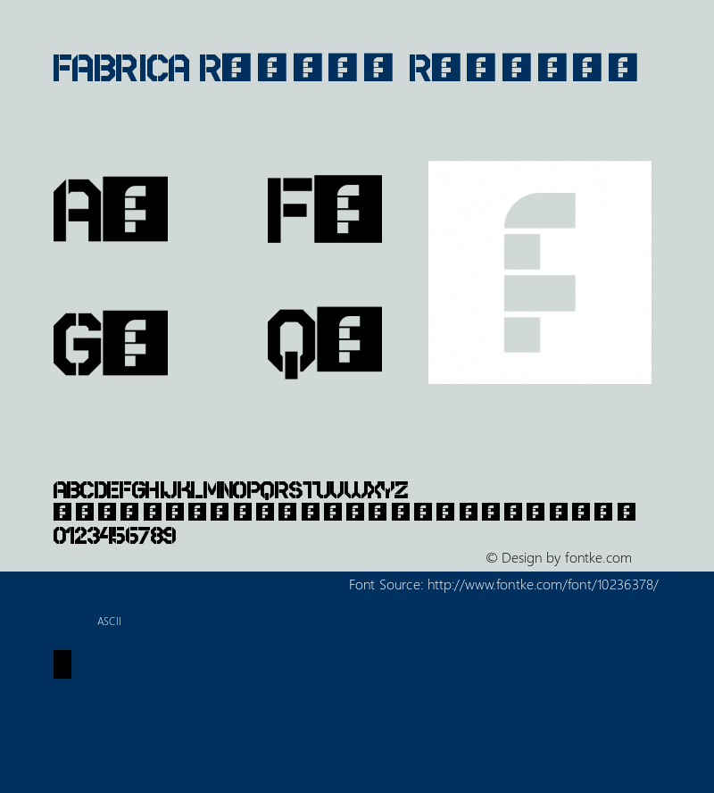 FABRICA Rotula Regular Version 1.0图片样张