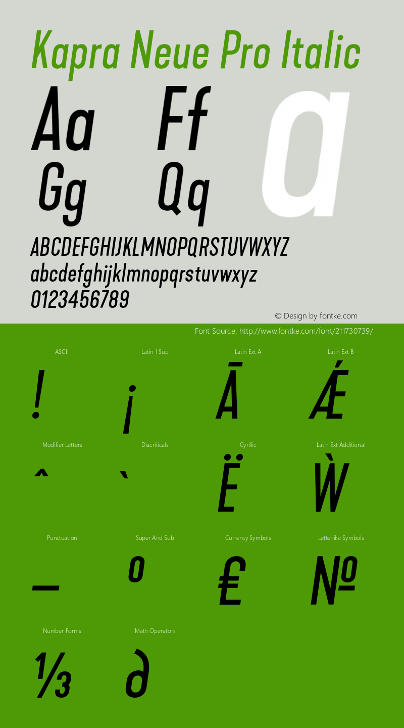 Kapra Neue Pro Regular Italic Version 1.000;PS 001.000;hotconv 1.0.88;makeotf.lib2.5.64775图片样张