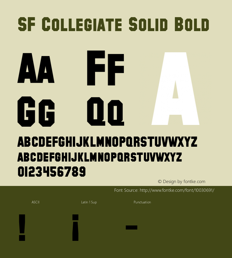 SF Collegiate Solid Bold 1.0图片样张