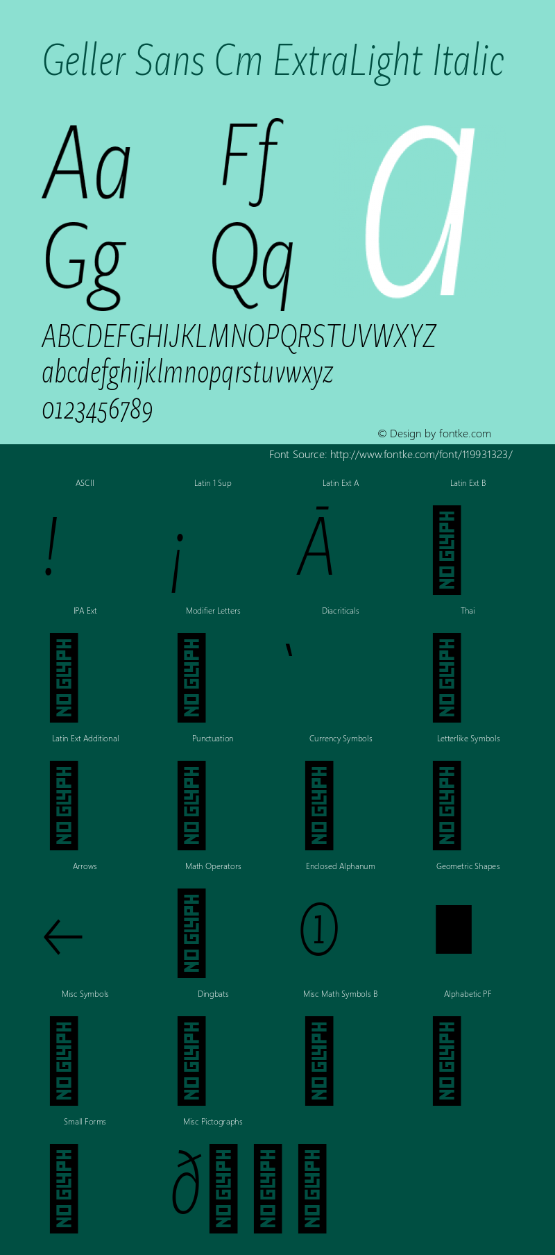 Geller Sans Cm ExtraLight Italic 1.000图片样张