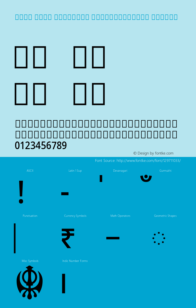 Noto Sans Gurmukhi SemiCondensed Medium Version 2.001; ttfautohint (v1.8.3) -l 8 -r 50 -G 200 -x 14 -D guru -f none -a qsq -X 