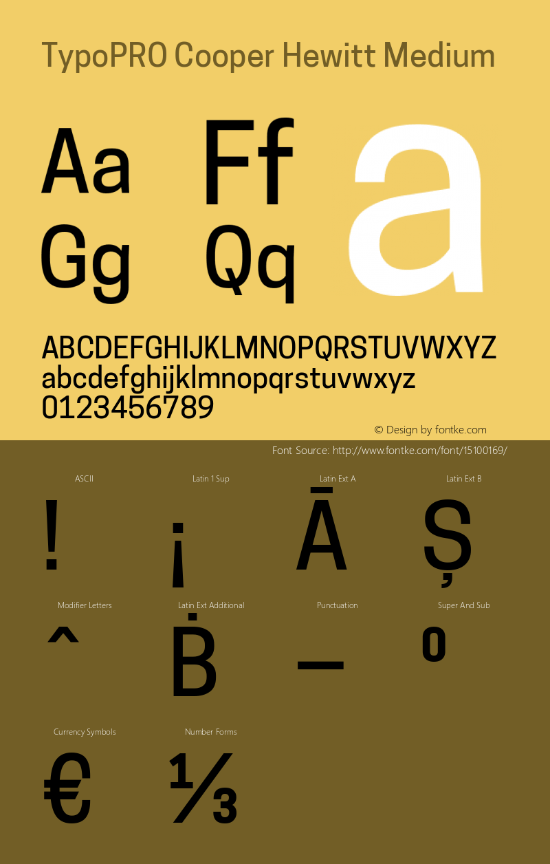 TypoPRO Cooper Hewitt Medium 1.000图片样张