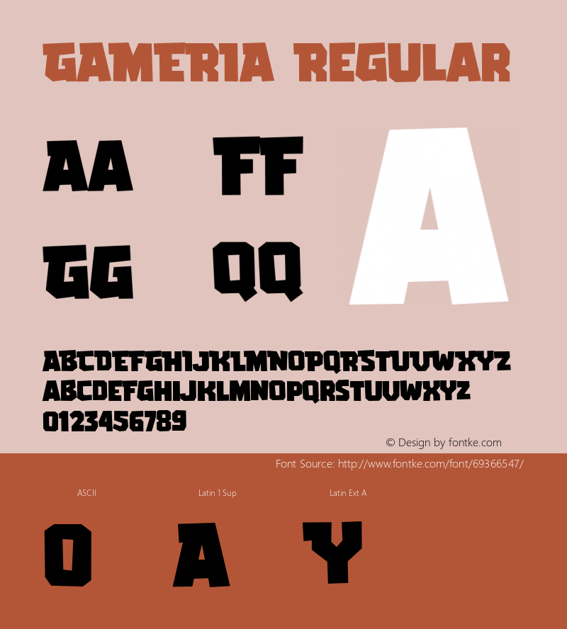 GAMERIA Version 1.001;Fontself Maker 3.5.1图片样张