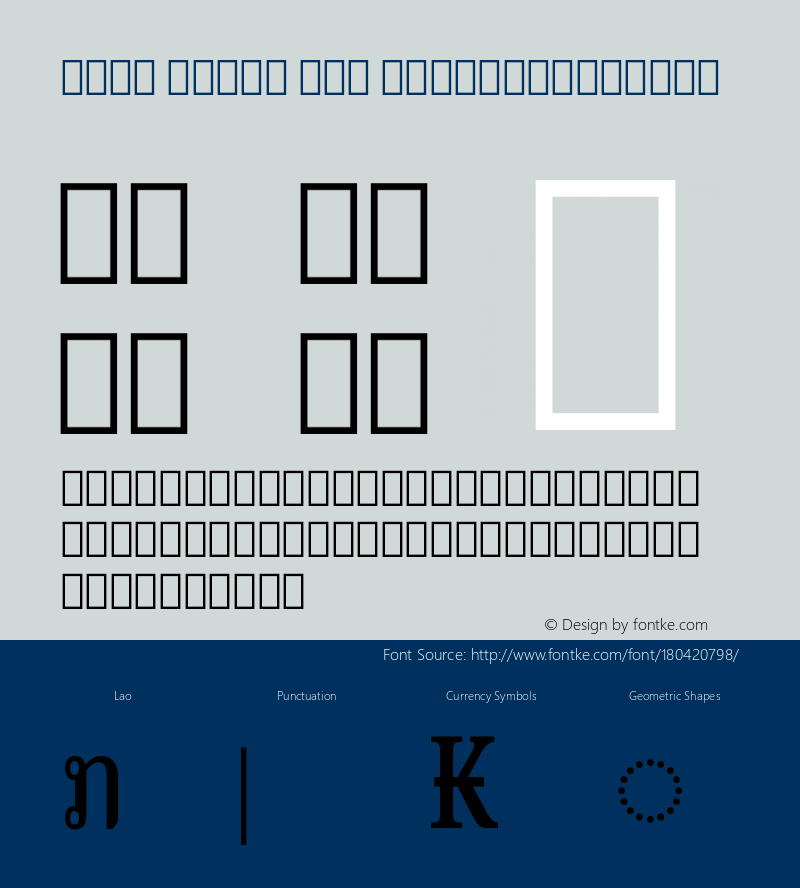 Noto Serif Lao ExtraCondensed Version 2.000图片样张